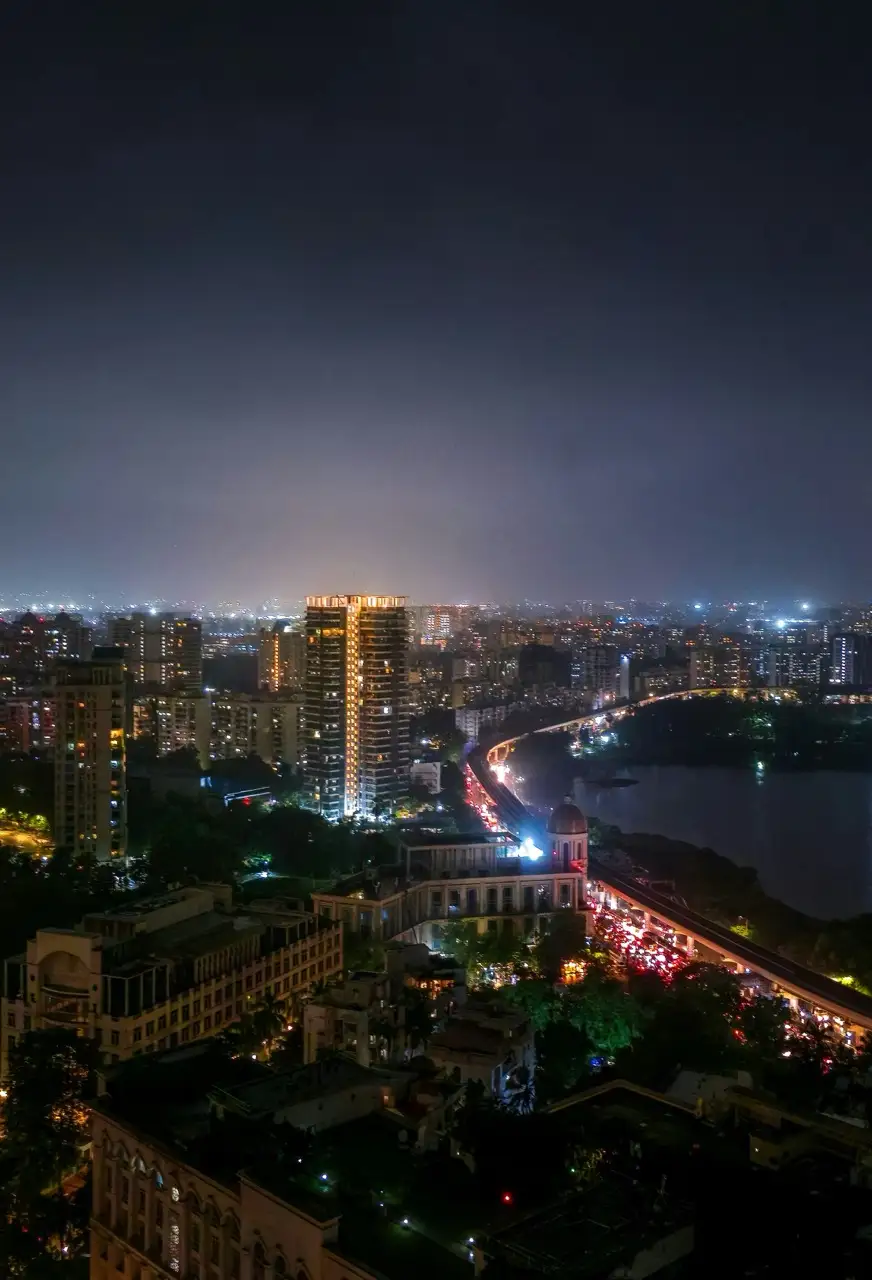 Mumbai cityscape at night